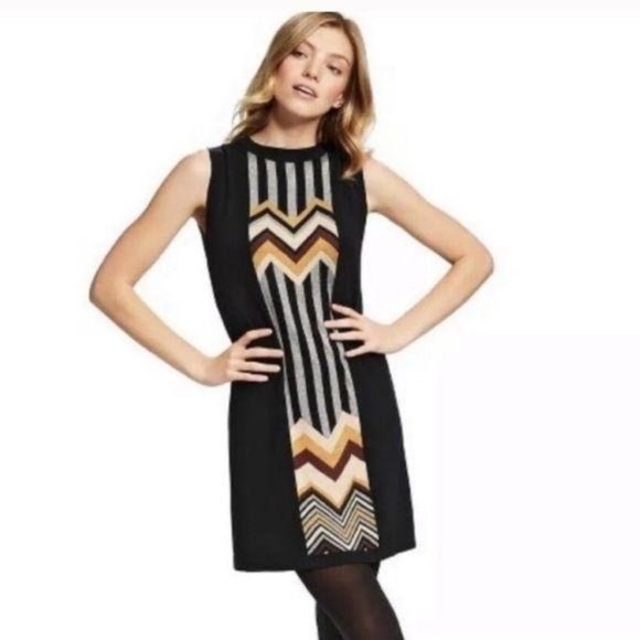 Missoni for Target Dresses & Skirts - Missoni for Target Shift Sweater Dress S Chevron Small Sleeveless Knit Black